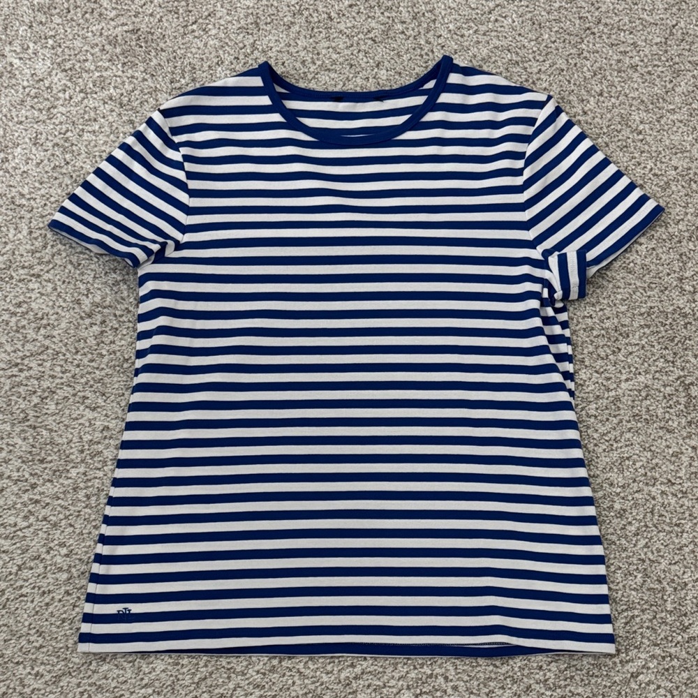 NWOT - Ralph Lauren Striped Stretch Cotton Crewneck Short Sleeve Tee.